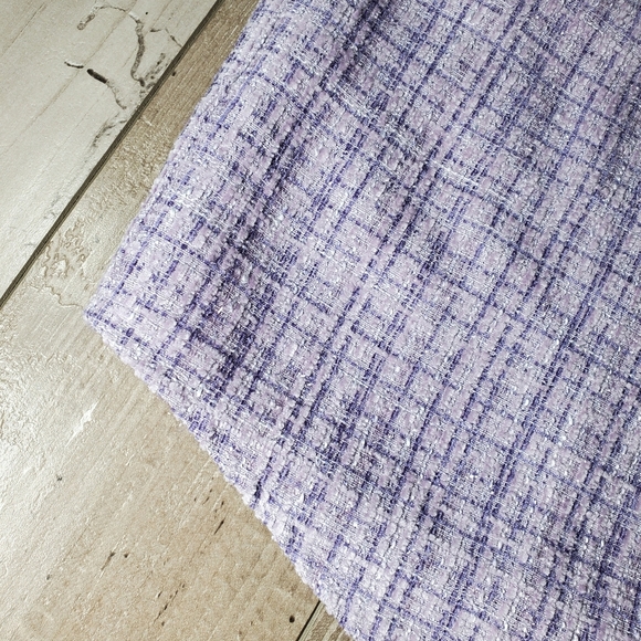 NWT Andree by Unit Boutique Cotton Shacket Size Medium Purple Plaid Tweed Jacket - Picture 14 of 17